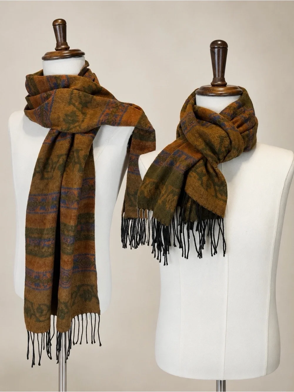 VINTAGE Southwest blanket style wrap neck scarf Wilson’s Leather western tribal